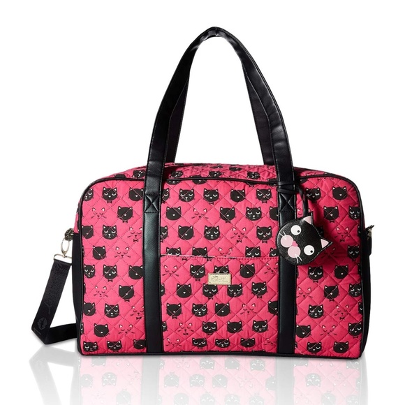 Betsey johnson cat duffle bag hotsell